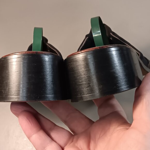 Mila Paoli women's Made in Italy Leather Low Block Heel Slide Sandals sz 9.5 B - Picture 8 of 14